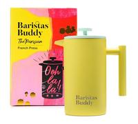 BaristasBuddy 4 Cup Coffee Press Maker Colorful Retro Stylish Insulated Coffee Maker Maker - Yellow