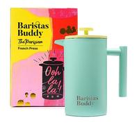 BaristasBuddy French Press Coffee Maker - Insulated, Stainless Steel Manual Coffee Makers For Home, Office Or Camping - Large 34oz Capacity For 4 Cups