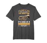 Baritone Marching Band Player Baritonist Baritones T-Shirt, Men's Big and Tall, Dark Heather Grey, 5X Tall
