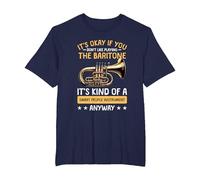 Baritone Marching Band Player Baritonist Baritones T-Shirt, Men's Big and Tall, Navy Blue, 6X Tall