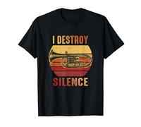 Baritone Vintage I Destroy Silence Instrument Euphonium T-Shirt