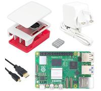 Barium Electronics Raspberry Pi 5 4GB Essential Kit - Official 27W Power Supply | Official Case with Integrated Fan and Aluminum Heat Sink | 4K 60Hz Micro-HDMI Cable