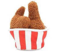 Bark 2 in 1 Interactive Plush Dog Toy - Rip and Reveal Dog Toy for Medium, & Large Dogs - Stimulating Squeaky Pet Enrichment and Puppy Toys | Bucket o’Fried Licken