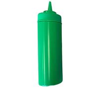bark and lindy BPA Free Food Prep 12 oz Plastic Condiment Squeeze Bottle for Hot Sauces Condiments Dressings (green)