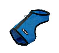 Bark Appeal Blue Wrap N Go Dog Harness for Small-Medium Pets - Soft Solid Mesh Vest Harness for Dogs, Puppies, Kittens & Cats - Easy Buckle-Free Design for a Comfortable Fit - Large