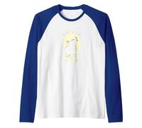 Bark at The Bark Moon: Howling Wolf Starry Night Raglan Baseball Tee, Men, Royal Blue/White, L