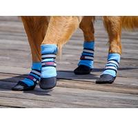 Bark Brite Lightweight Neoprene Paw Protector Dog Boots Designed for Comfort and Breathability in 5 Sizes (Blue Md)