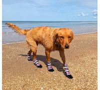 Bark Brite Lightweight Neoprene Paw Protector Dog Boots Designed for Comfort and Breathability in 5 Sizes (Lavender Lg)