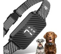 Bark Control Collar, Rechargeable No-Bark Training Device with 7 Sensitivity Levels, 3 Beep and Vibration Modes, Waterproof Design, Black