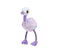 BARK Dog Toy Adelaide Emu Squeaky Plush Toy For Dogs, Crazy Crinkle, Packed with Fluff, Long & Strong Hair To Shred, Pull Through T-Shirt Rope For Tugs of Fun, X-Small to Medium Dogs