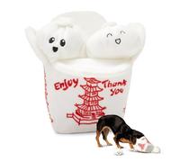 BARK Dog Toy Andi's Dumplings 4-in-1 Squeaky Plush Toy For Dogs, 3 Squeakers, Crazy Crinkle, Perfect For Hiding Treats For Interactive Puzzle Play, Puppy Enrichment Toys Designed for Small Dogs