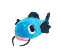 BARK Dog Toy Catfish Claude Squeaky Toy For Dogs Soft Plush Squeakers Hide Treats for Fun Play Blue Plush Fish, Interactive Pet Toy