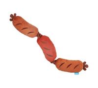 BARK Dog Toy Lickin' Links Sausage Chain Plush Toy For Dogs, 3 Squeakers, Crazy Crinkle, Super Stretch For Silly, Flingy, Fun