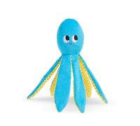 BARK Dog Toy Odd Otto Octopus Squeaky Toy For Dogs, Soft Plush Blue and Yellow, Pet Toy