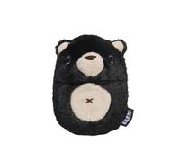 BARK Dog Toy Super Chewer Black Bear Bones With Hidden Squeaky Toy For Medium/Large Dogs Inside, Rubber and Plush