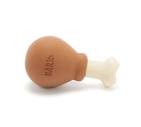 Bark Dog Toy Super Chewer Turkey Drumstick - Large, Chicken Scented Naural Rubber, Easy to Grip & Chew, Built to Last