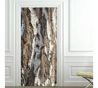 Bark Door Stickers for Interior Doors Bark Texture 3D Door Decals Art Sticker Self Adhesive Door Murals for Bedrooms Living Room Bathroom Home Decor 77 x 200 cm 3017a