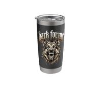 Bark for Me German Shepherd Dog Snarling Stainless Steel Insulated Tumbler