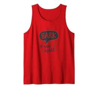 Bark If You Agree: Playful Dog Lover's Paw Tank Top, Men, Red, L