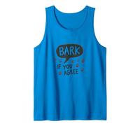 Bark If You Agree: Playful Dog Lover's Paw Tank Top, Men, Sapphire, M