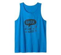 Bark If You Agree: Playful Dog Lover's Paw Tank Top, Men, Sapphire, XL