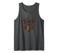 Bark If You Love Dogs - Cute Canine Lover Paw Tank Top, Men, Dark Heather Grey, S