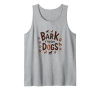 Bark If You Love Dogs - Cute Canine Lover Paw Tank Top, Men, Heather Grey, L