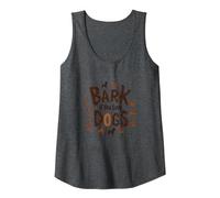 Bark If You Love Dogs - Cute Canine Lover Paw Tank Top, Women, Dark Heather Grey, S