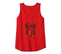 Bark If You Love Dogs - Cute Canine Lover Paw Tank Top, Women, Red, M