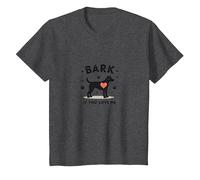 Bark If You Love Me Dog Lover Paw Print Heart T-Shirt, Kids, Dark Heather Grey, 2 Years