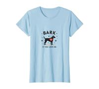 Bark If You Love Me Dog Lover Paw Print Heart T-Shirt, Women, Baby Blue, XL