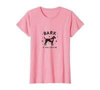 Bark If You Love Me Dog Lover Paw Print Heart T-Shirt, Women, Pink, XXL