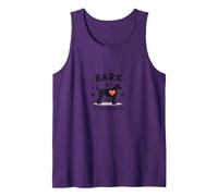 Bark If You Love Me Dog Lover Paw Print Heart Tank Top, Men, Purple, S