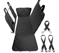 Bark Lover Dog Car Seat Cover for Back Seat, Dog Hammock for Car, Waterproof Backseat Cover for Dogs in Car SUV & Truck, with Mesh Window and Multiple Pockets