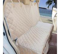 Bark Lover Dog Car Seat Cover for Back Seat Waterproof Backseat Protector, Nonslip Rear Seat Cover for Kids,Universal Size Fits Cars Trucks SUVs (Beige)