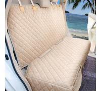 Bark Lover Dog Car Seat Cover for Back Seat Waterproof Backseat Protector, Nonslip Rear Seat Cover for Kids,Universal Size Fits Cars Trucks SUVs (Beige)