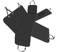Bark Lover Dog Car Seat Covers Hammock for Cars Trucks SUV - Waterproof Pet Car Seat Protector for Backseats, More Durable Zippered Side Flaps Ensure Dog Travel Safety,Black Regular