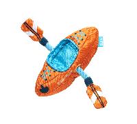 Bark Off-Track Kayak Dog Toy - Orange/Blue