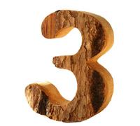 Bark Revival Woody Figures Wooden Carved Figures Made of Wood Number Letters Figures Objects Decorative Tools Union Freedom Rustic Shapes Coffee S Durable In Use Durability