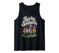 Bark Sabbath Rock Dog Lava Lamp Retro Music Humor Tank Top