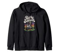 Bark Sabbath Rock Dog Lava Lamp Retro Music Humor Zip Hoodie