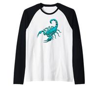 Bark Scorpion UV Blacklight Lit Realistic Design Raglan Baseball Tee