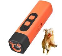 Bark Shield Anti Barking Device for Dogs, Faster Training with Ultrasonic & LED Flashlight, top Barking, Chewing, Chasing, Suitable for Dogs Training (Orange)