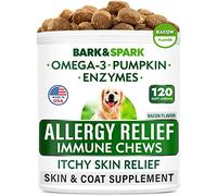 BARK&SPARK Dog Allergy Support Chews - 120 Ct - Bacon