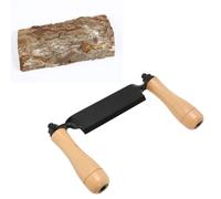 Bark Straight Draw Knife, Steel Blade High Hardness Draw Shave Tool Polished Debarking Tool with Wooden Handle for Log Wood Furniture