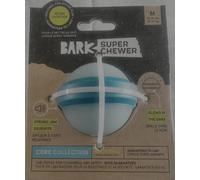 BARK Super Chewer Glowball Blue Rubber Glow-in-the-Dark Dog Toy Medium