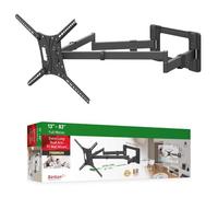 Barkan BM464XL 40" Long TV Wall Mount, 13-80 inch Dual Arm Full Motion Articulating - 4 Movement Flat/Curved Screen Bracket, Holds up to 50kg, Extra Stable, Fits LED OLED LCD, Black