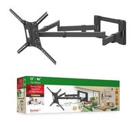 Barkan 40" Long TV Wall Mount, 13-83 inch Dual Arm Full Motion Articulating - 4 Movement Flat/Curved Screen Bracket, Holds up to 50kg, Extra Stable, Fits LED OLED LCD
