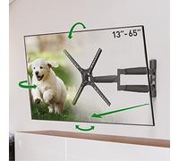 Barkan 53.5cm Long TV Wall Mount, 13-65 inch Full Motion Articulating - 4 Movement Premium Flat/Curved Screen Bracket, Holds up to 36kg, Extremely Extendable, Fits LED OLED LCD
