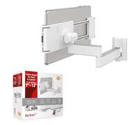 Barkan 7-12 inch Full Motion - 4 Movement Tablet Mount for Wall & Cabinet 3 lbs White Firm Tablet Clamp 360 Degree Rotation